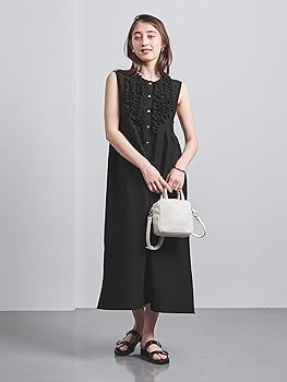 タグ付き 23SS ユナイテッドアローズ ギャザーフリル ノースリーブワンピース タグ付き 23SS ユナイテッドアローズ ギャザーフリル